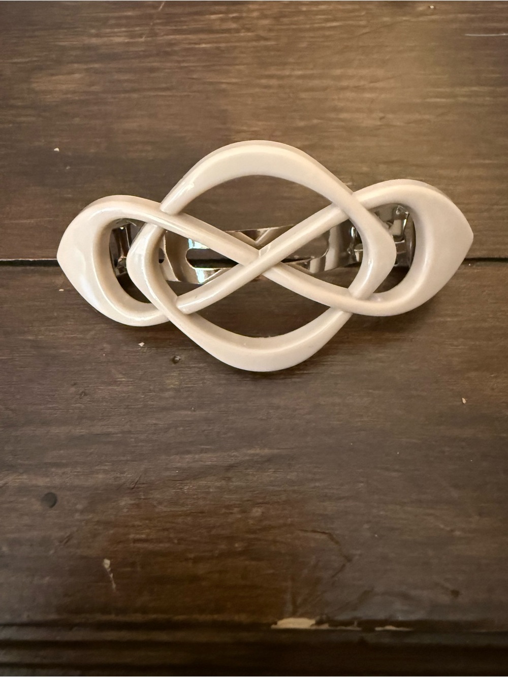Neutral Cream Decorative Hair Barrette